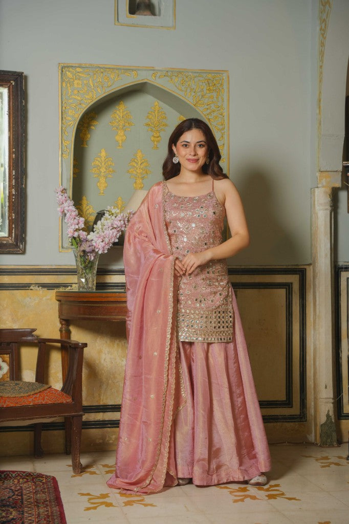 Roshan Gul mirror work set