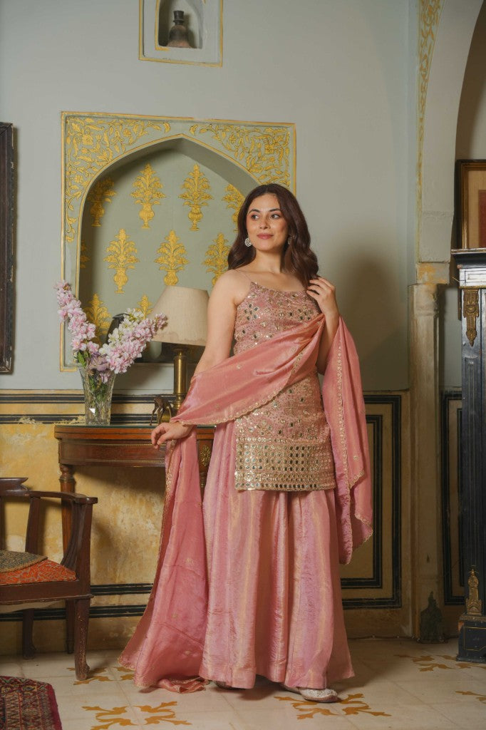 Roshan Gul mirror work set