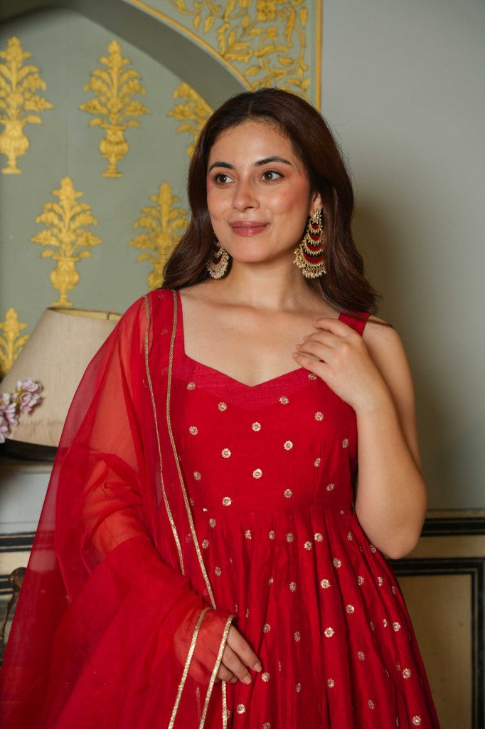 Shyahi gharana red anarkali