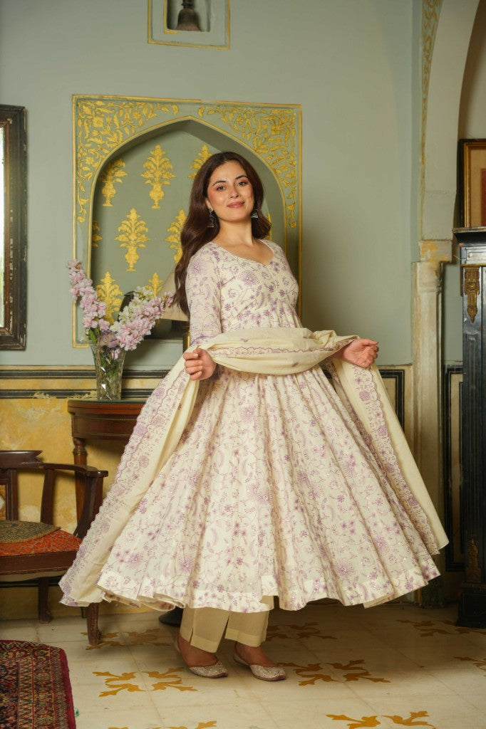 Sajda royal embroidery anarkali suit set