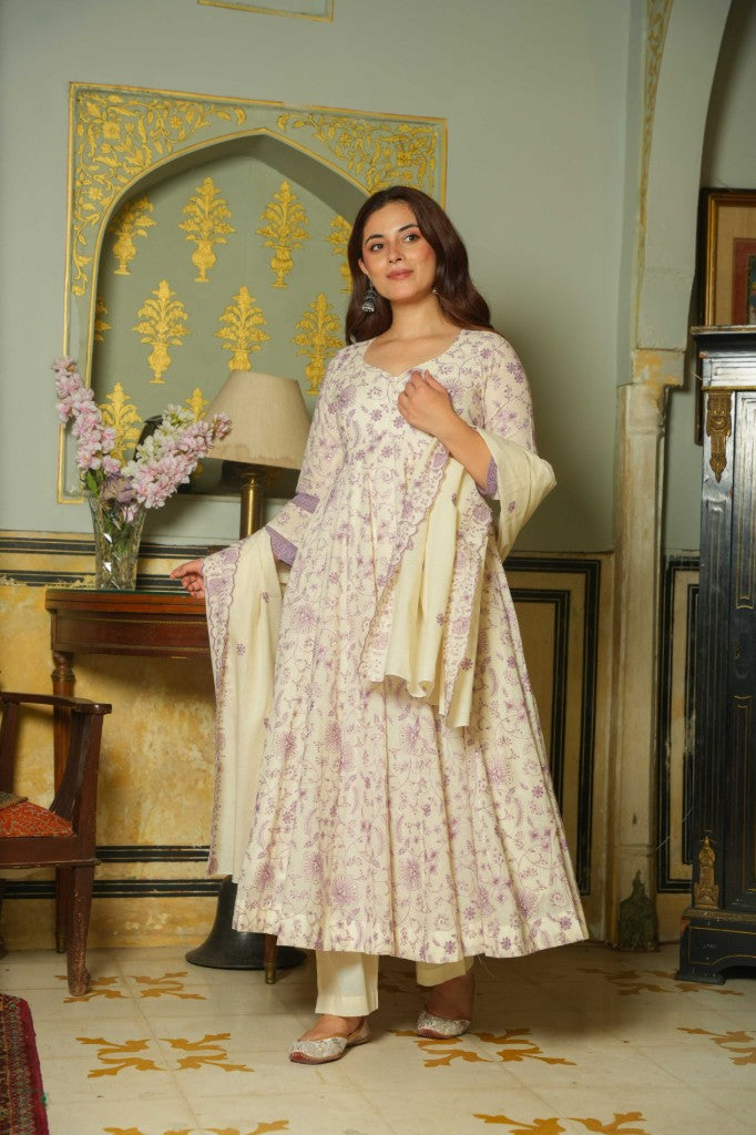 Sajda royal embroidery anarkali suit set