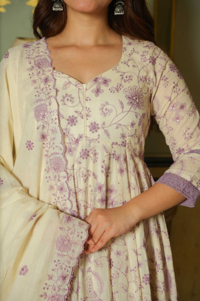 Sajda royal embroidery anarkali suit set